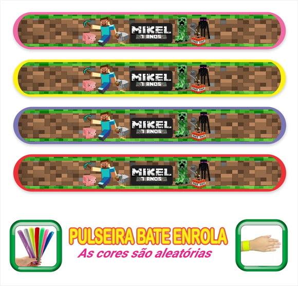 Pulseira Bate Enrola Personalizada Minecraft Mod-02