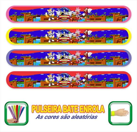 Pulseira Bate Enrola Personalizada Sonic Mod03