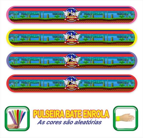 Pulseira Bate Enrola Personalizada Sonic Mod02