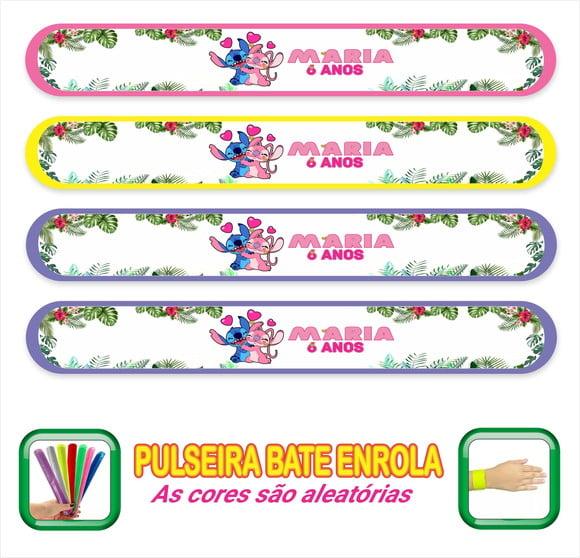 Pulseira Bate Enrola Personalizada Stick e Angel Mod02