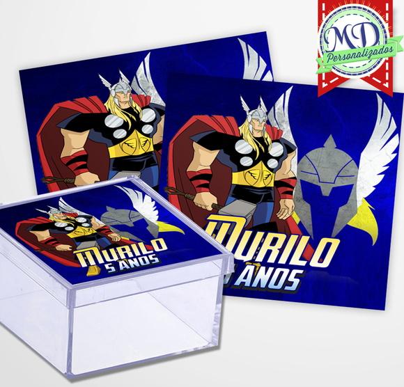 Rótulo Adesivo Caixa Vingadores Variados