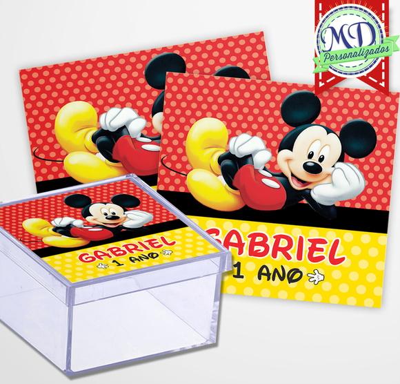 Rótulo Adesivo Caixinha Mickey