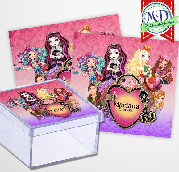 Rótulo Adesivo Caixinha Ever After High