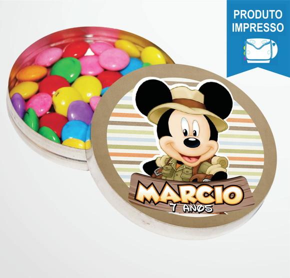 Rótulo Adesivo Latinha Mickey Safari
