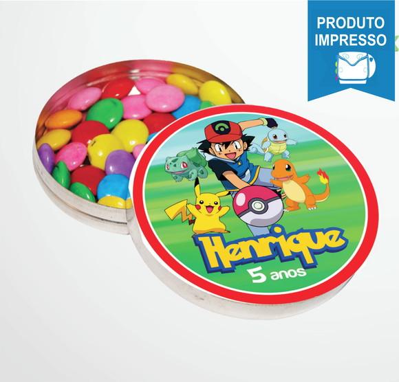 Rótulo Adesivo Latinha Pokémon