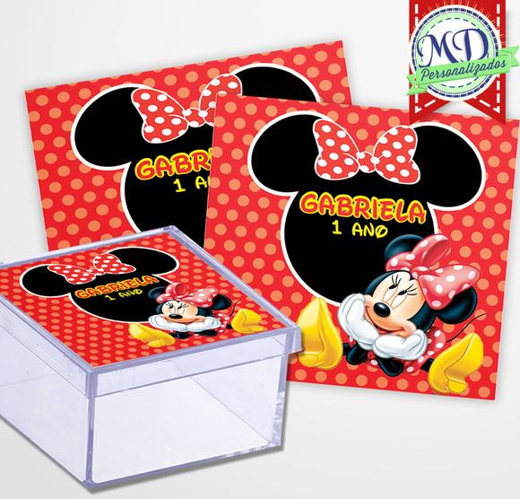 Rótulo Adesivo Caixinha Minnie