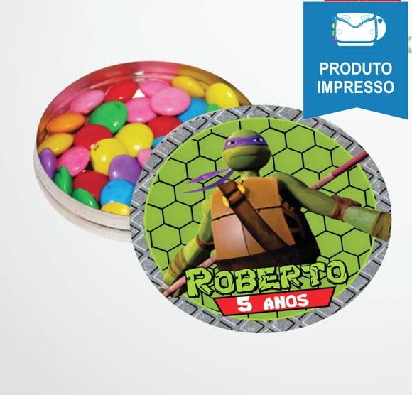 Rótulo Adesivo Latinha Tartarugas Ninja