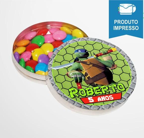 Rótulo Adesivo Latinha Tartarugas Ninja
