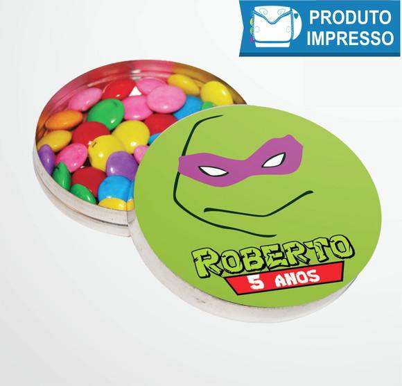 Rótulo Adesivo Latinha Tartarugas Ninja