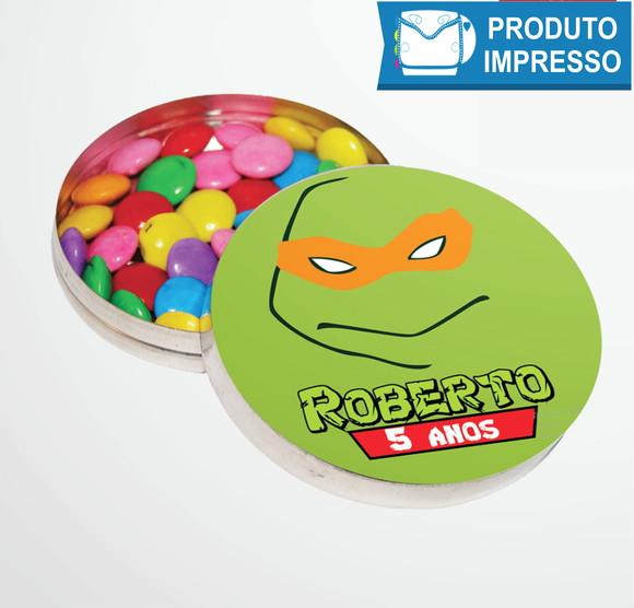 Rótulo Adesivo Latinha Tartarugas Ninja