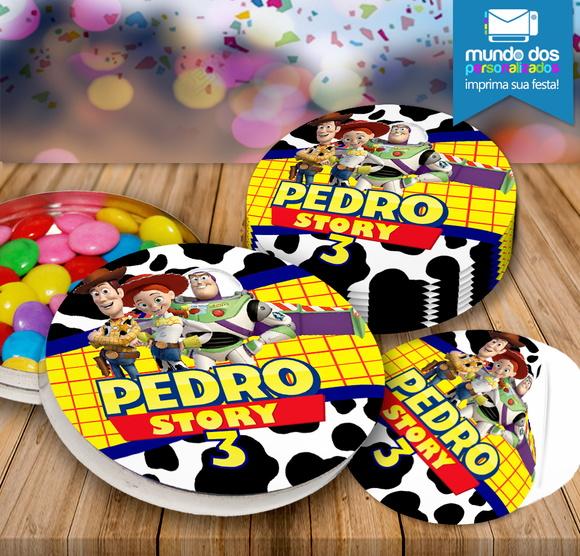 Rótulo Adesivo Latinha Toy Story