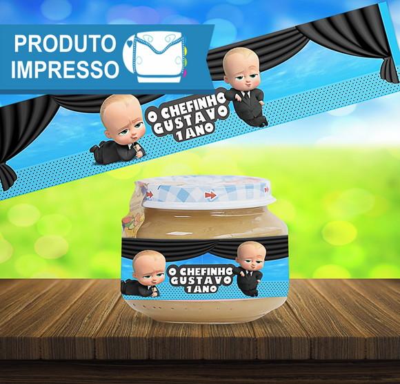 Rótulo Adesivo Papinha O Poderoso Chefinho