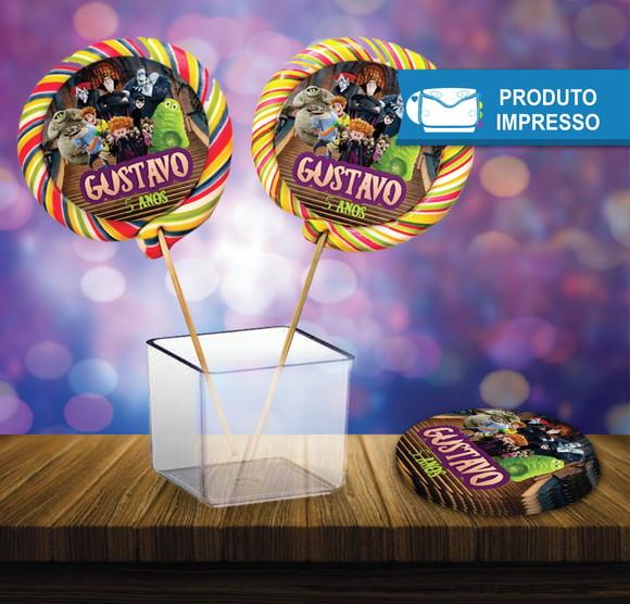 Rótulo Adesivo para Pirulito Hotel Transylvania