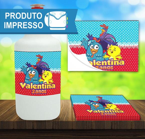 Rotulo Adesivo Squeeze Galinha Pintadinha