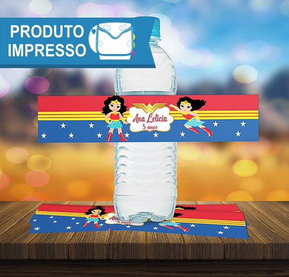 Rótulo Água 500ml Mulher Maravilha