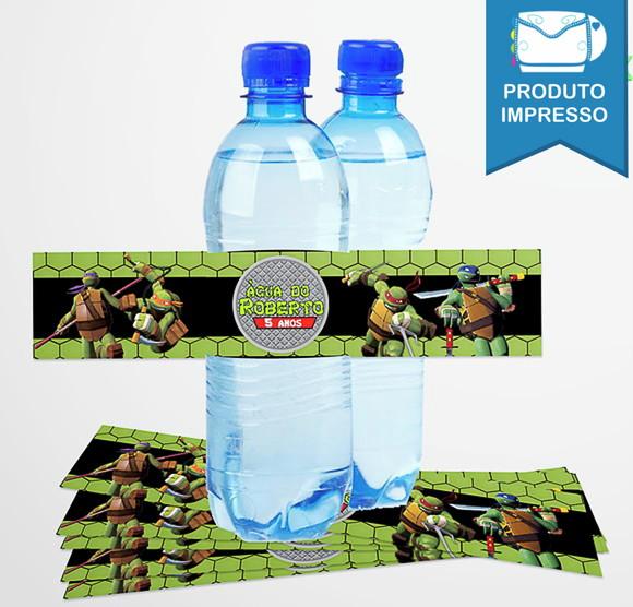 Rótulo Água 500ml Tartaruga Ninja