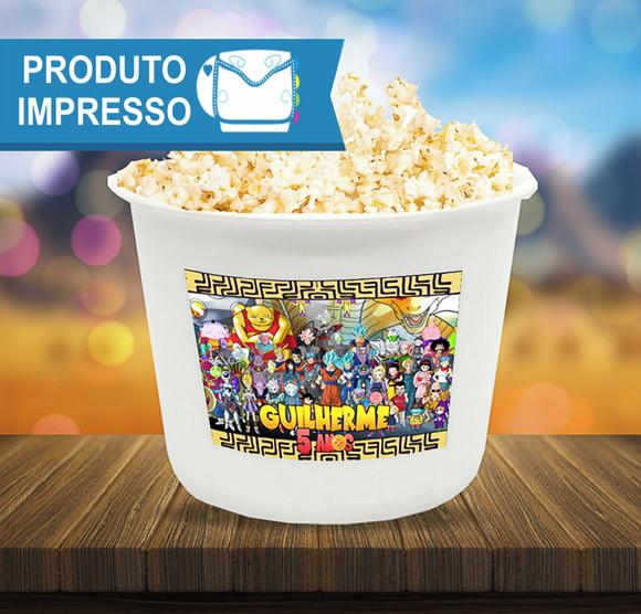 Rótulo Balde de Pipoca Dragon Ball