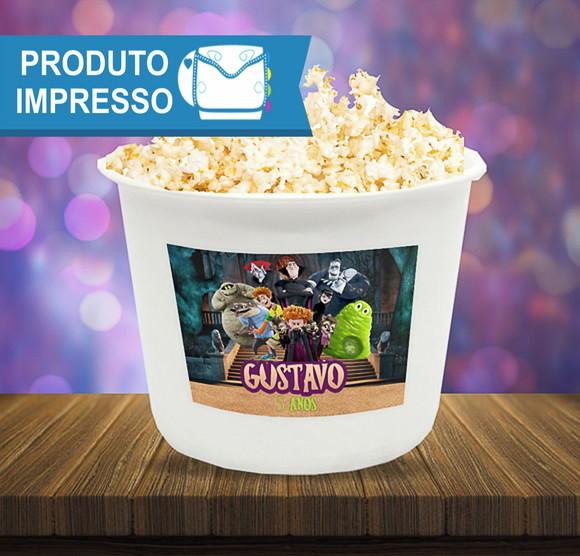 Rótulo Balde de Pipoca Hotel Transylvania