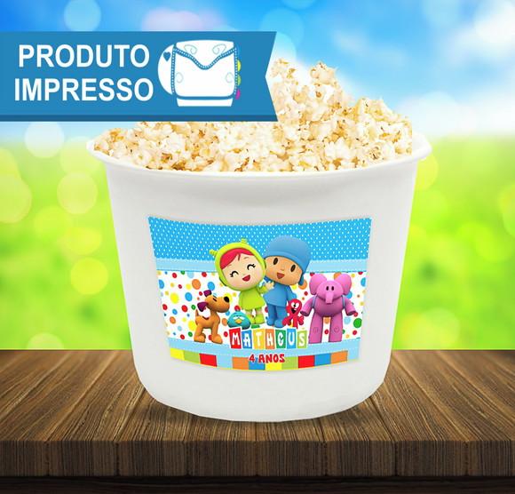 Rótulo Balde Pipoca Pocoyo