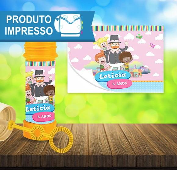 Rótulo Bolha de Sabão Mundo Bita e as Crianças Rosa