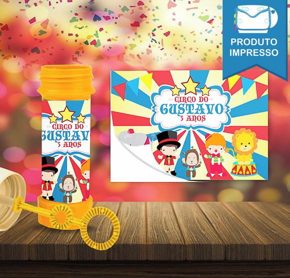 Rotulo Bolha de Sabão Circo