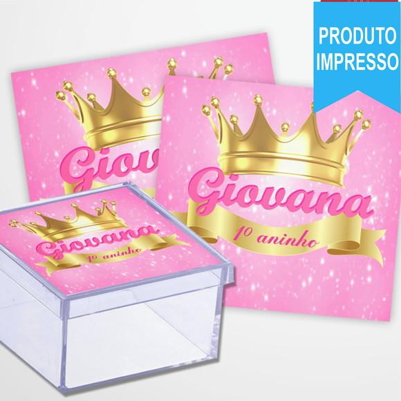 Rótulo Caixinha Acrílica Princesa