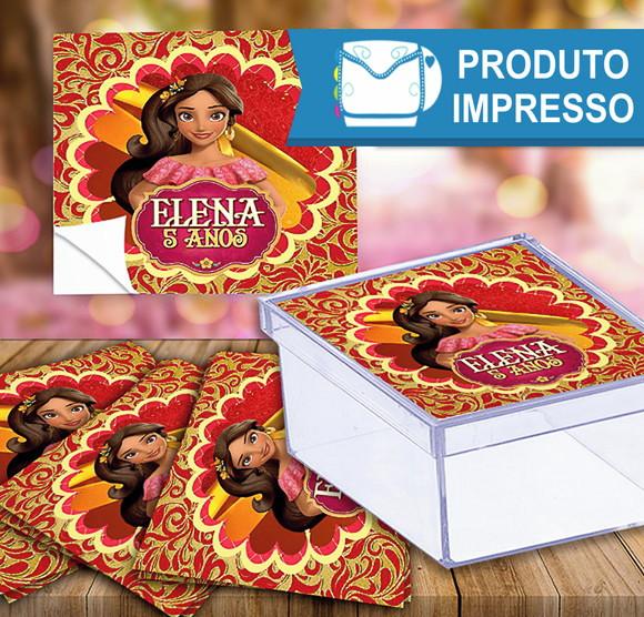 Rótulo Caixinha Acrílica Princesa Elena de Avalor