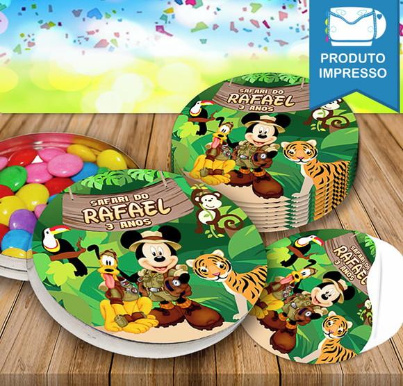 Rótulo Latinha Mickey Safari