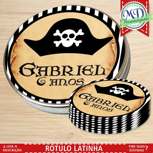 Rótulo Latinha Piratas