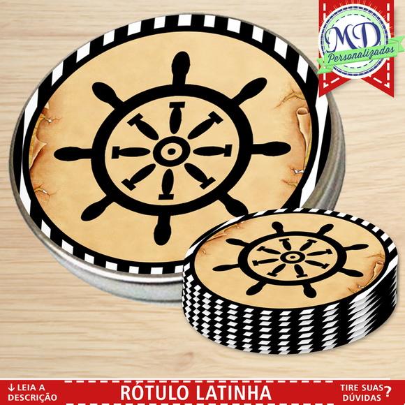 Rótulo Latinha Piratas