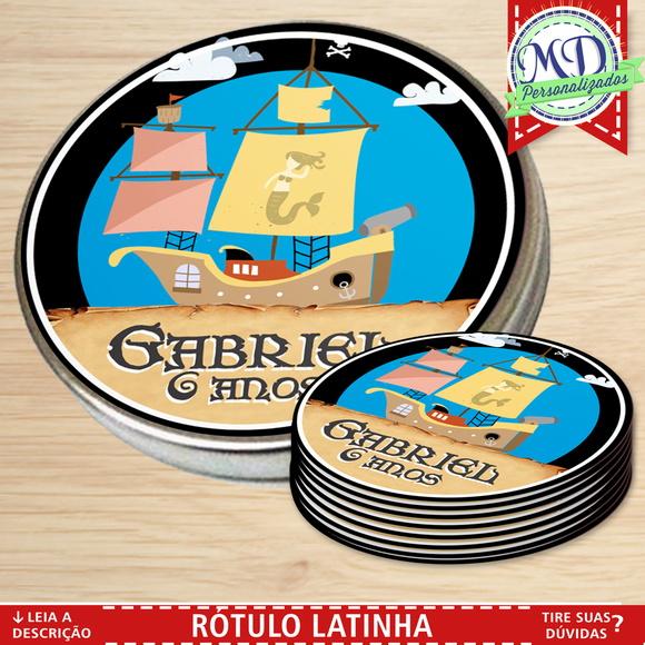 Rótulo Latinha Piratas