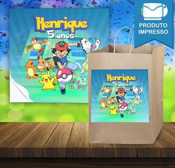 Rótulo Sacolinha Pokémon