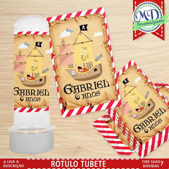 Rótulo Tubete Piratas