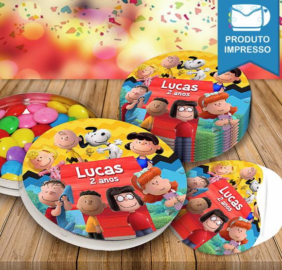 Rotulos Adesivos Redondos Latinha Snoopy