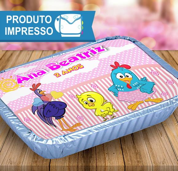 Rótulo Tampa Marmitinha Galinha Pintadinha