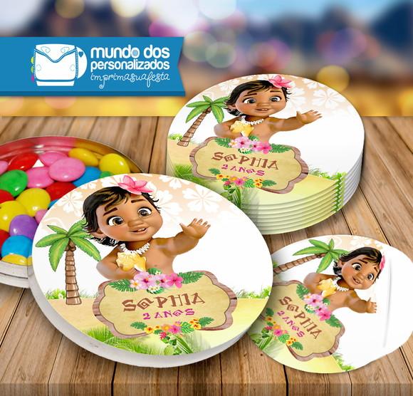 Rótulos para Latinha Moana Baby