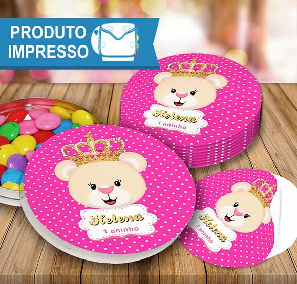 Rótulos Latinha Ursinha Princesa