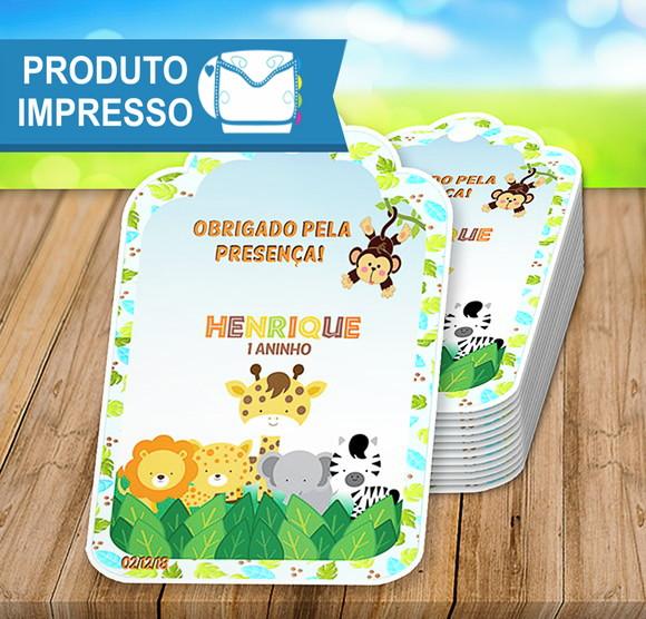 Tag Agradecimento Animais do Safari