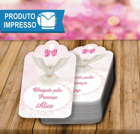 Tag Agradecimento Batismo Menina