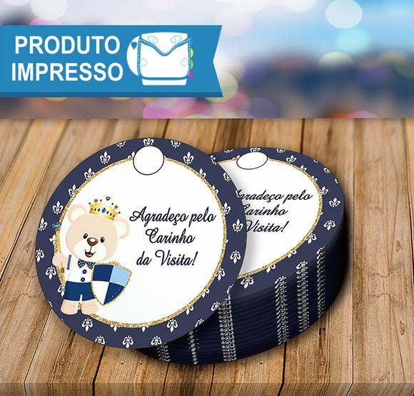 Tag Agradecimento Ursinho Príncipe Azul