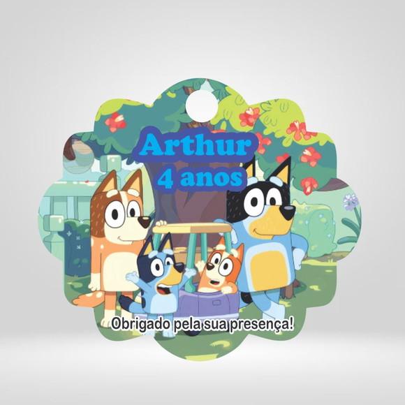 Tag de Agradecimento Bluey e Familia