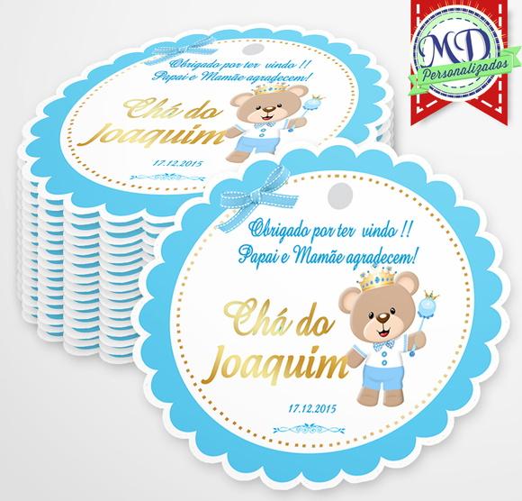 Tag de Agradecimento Chá de Bebê Urso