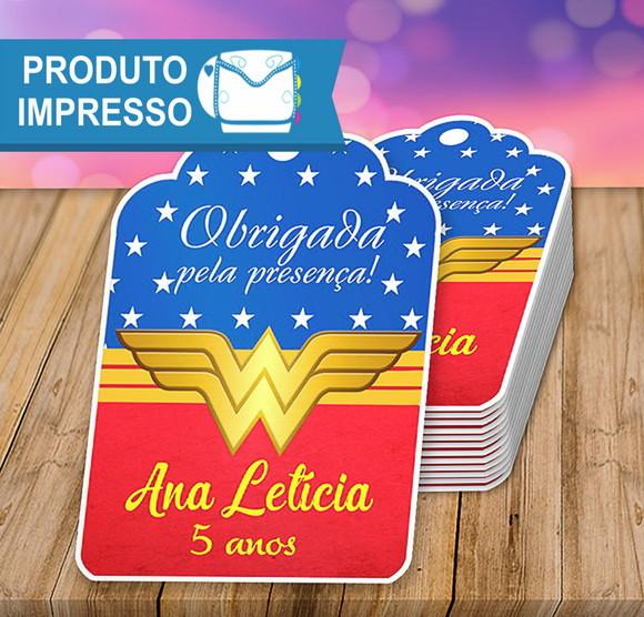 Tag de Agradecimento Mulher Maravilha