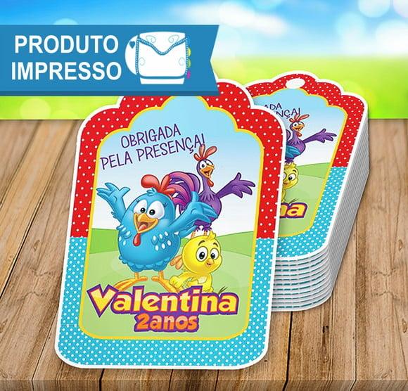Tag de Lembrancinha Galinha Pintadinha