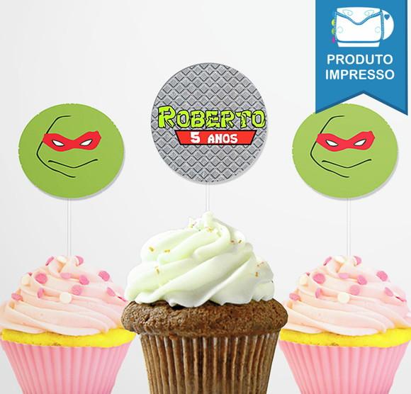 Topper Cupcake Tartarugas Ninja