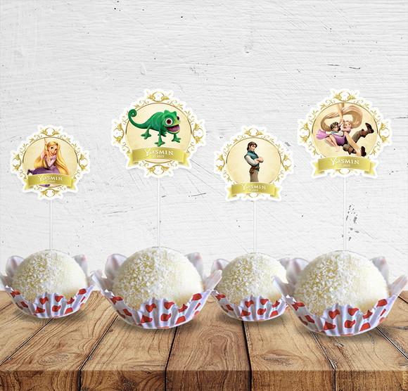 Topper Doces Rapunzel