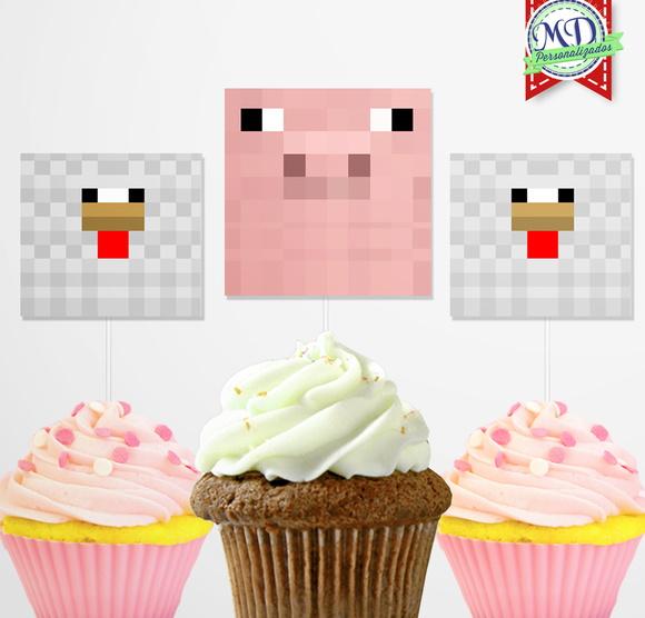 Topper Docinhos Minecraft