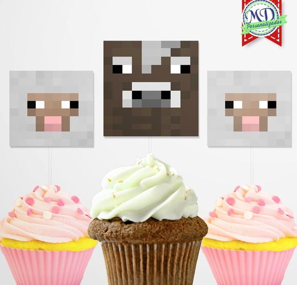 Topper Docinhos Minecraft