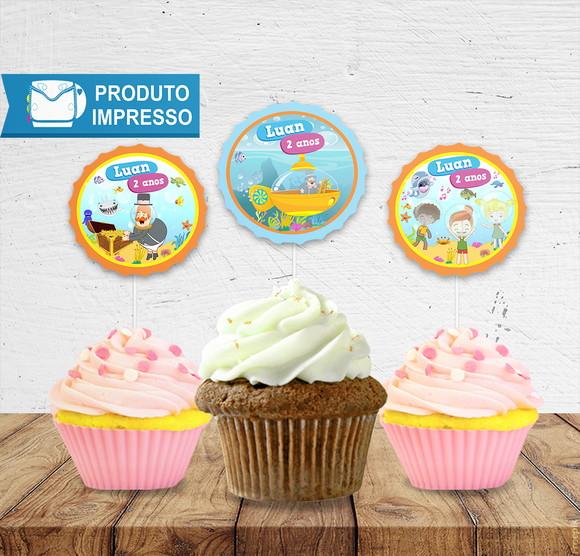 Topper para Docinho Mundo Bita - Fundo do Mar