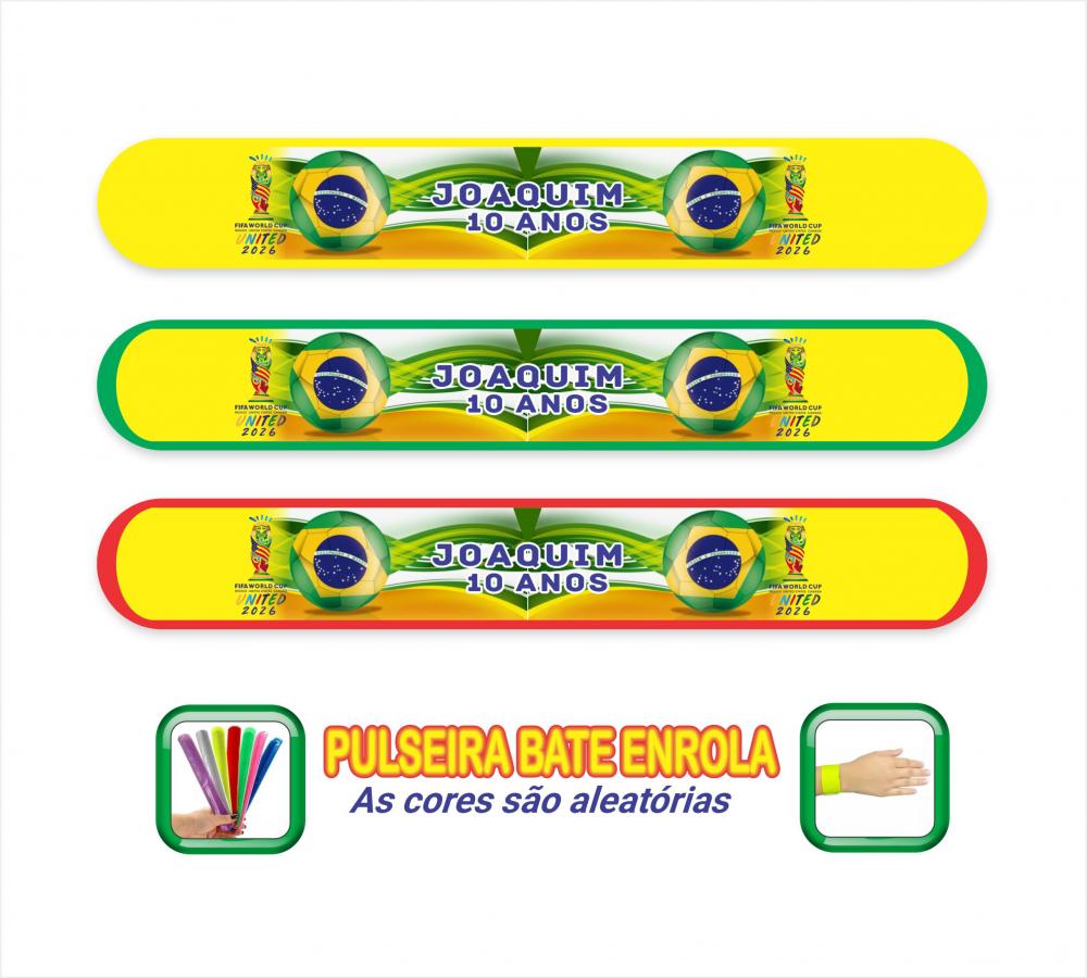 Pulseira Bate Enrola Copa do Mundo